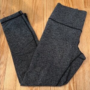Lululemon Athletica Black and White Herringbone Leggings